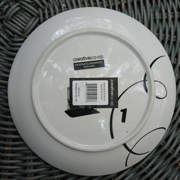 Pair Creative Co-Op Wildlife Birds Home Love Stoneware Plates Audubon Style 8" - Picture 6 of 6